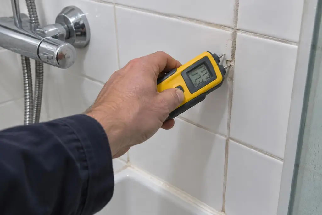 Lekdetectie Oss – vochtmeter op badkamertegels bij de douche